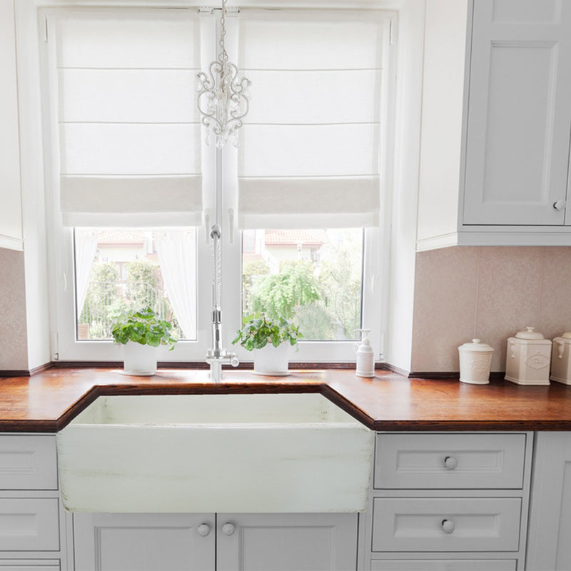 Nantucket Sinks 30-Inch Farmhouse Fireclay Sink with Shabby Straw Finish FCFS3020S-ShabbyStraw - view 7