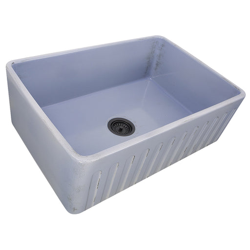Nantucket Sinks 30-Inch Farmhouse Fireclay Sink with Shabby Sugar Finish FCFS3020S-ShabbySugar - view 2