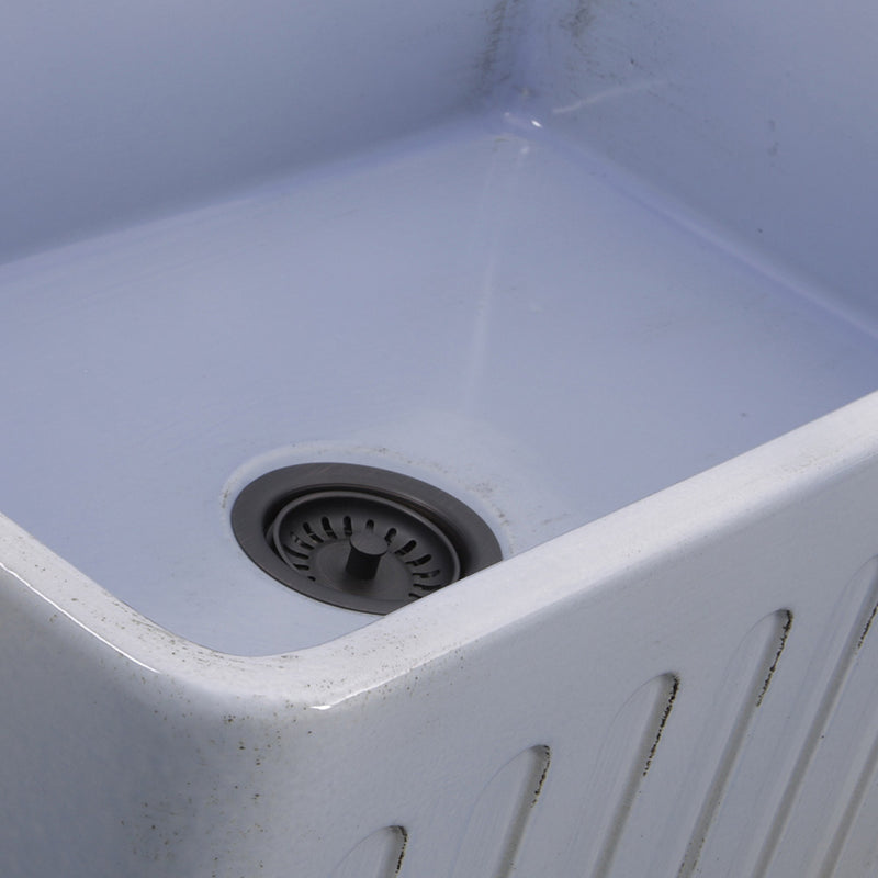 Nantucket Sinks 30-Inch Farmhouse Fireclay Sink with Shabby Sugar Finish FCFS3020S-ShabbySugar - view 4