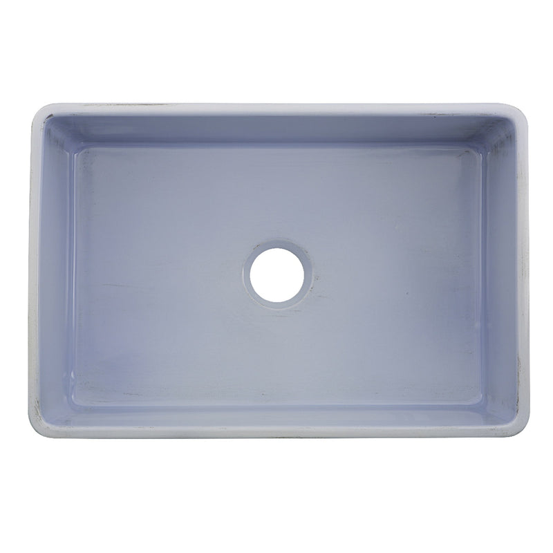 Nantucket Sinks 30-Inch Farmhouse Fireclay Sink with Shabby Sugar Finish FCFS3020S-ShabbySugar - view 6