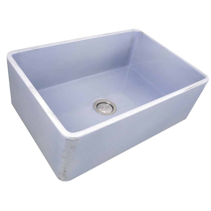 Nantucket Sinks 30-Inch Farmhouse Fireclay Sink with Shabby Sugar Finish FCFS3020S-ShabbySugar