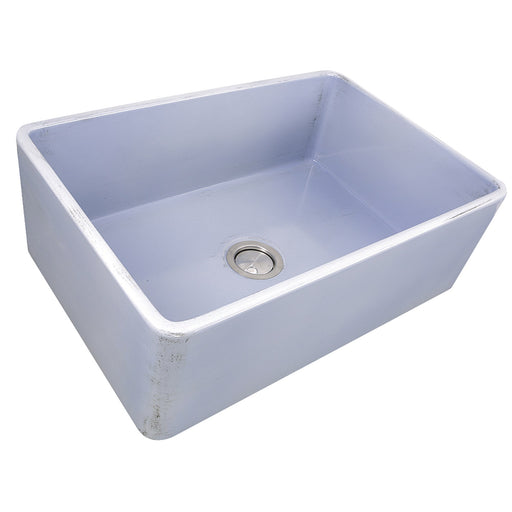 Nantucket Sinks 30-Inch Farmhouse Fireclay Sink with Shabby Sugar Finish FCFS3020S-ShabbySugar