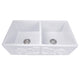 Nantucket Sinks Double Bowl Farmhouse Fireclay Sink with Filigree Apron FCFS3318D-Filigree