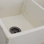 Nantucket Sinks Double Bowl Farmhouse Fireclay Sink with Shabby Straw Finish FCFS3318D-ShabbyStraw - view 3