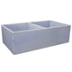 Nantucket Sinks Double Bowl Farmhouse Fireclay Sink with Shabby Sugar Finish FCFS3318D-ShabbySugar