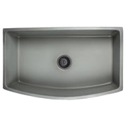 Nantucket Sinks 33 Inch Concrete Farmhouse Fireclay Sink with Curved Apron FCFS3320CA-C - view 2