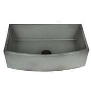 Nantucket Sinks 33 Inch Concrete Farmhouse Fireclay Sink with Curved Apron FCFS3320CA-C - view 3
