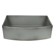 Nantucket Sinks 33 Inch Concrete Farmhouse Fireclay Sink with Curved Apron FCFS3320CA-C