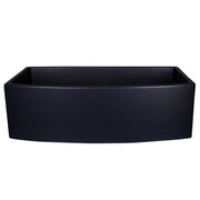 Nantucket Sinks 33 Inch Matte Black Farmhouse Fireclay Sink with Curved Apron FCFS3320CA-MB - view 2