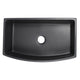 Nantucket Sinks 33 Inch Matte Black Farmhouse Fireclay Sink with Curved Apron FCFS3320CA-MB