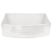 Nantucket Sinks 33 Inch White Farmhouse Fireclay Sink with Curved Apron FCFS3320CA-W - view 2