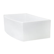 Nantucket Sinks 33 Inch White Farmhouse Fireclay Sink with Curved Apron FCFS3320CA-W - view 4