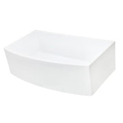 Nantucket Sinks 33 Inch White Farmhouse Fireclay Sink with Curved Apron FCFS3320CA-W - view 6