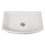 Nantucket Sinks 33 Inch White Farmhouse Fireclay Sink with Curved Apron FCFS3320CA-W