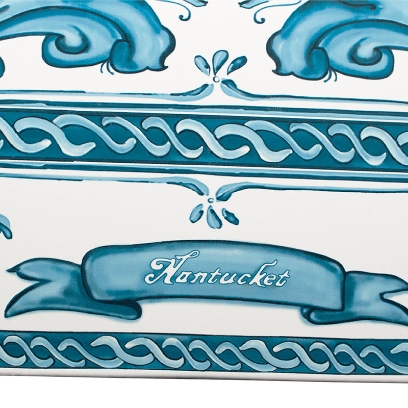 Nantucket Sinks 33-Inch Farmhouse Fireclay Sink with Nantucket Scroll Work Apron Front FCFS3320S-BluMare - view 4
