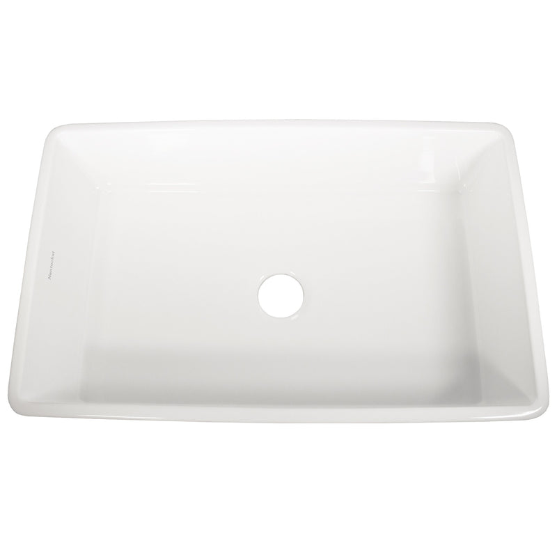 Nantucket Sinks 33-Inch Farmhouse Fireclay Sink with Nantucket Scroll Work Apron Front FCFS3320S-BluMare - view 6
