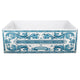 Nantucket Sinks 33-Inch Farmhouse Fireclay Sink with Nantucket Scroll Work Apron Front FCFS3320S-BluMare