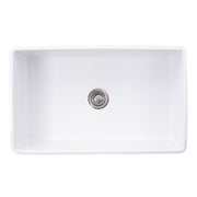 Nantucket Sinks 33-Inch Farmhouse Fireclay Sink with Filigree Apron - White FCFS3320S-Filigree - view 4