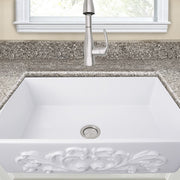 Nantucket Sinks 33-Inch Farmhouse Fireclay Sink with Filigree Apron - White FCFS3320S-Filigree - view 6