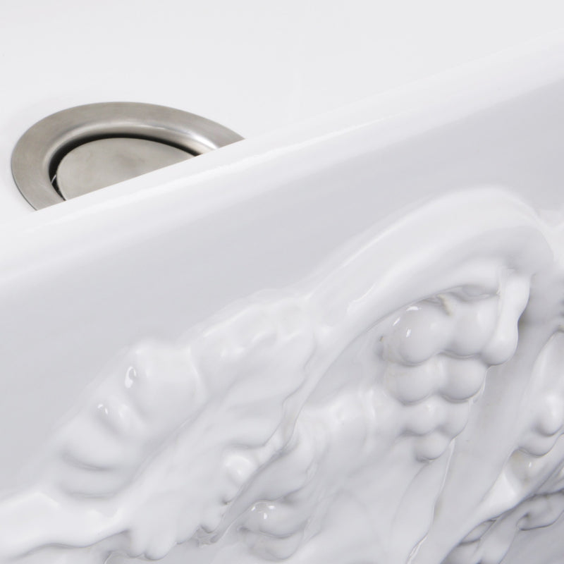 Nantucket Sinks 33-Inch Farmhouse Fireclay Sink with Grapes Apron FCFS3320S-Grapes - view 5