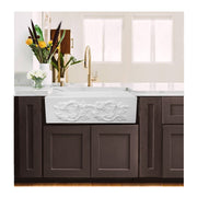 Nantucket Sinks 33-Inch Farmhouse Fireclay Sink with Grapes Apron FCFS3320S-Grapes - view 7