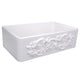 Nantucket Sinks 33-Inch Farmhouse Fireclay Sink with Grapes Apron FCFS3320S-Grapes