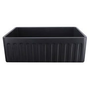 Nantucket Sinks 33-Inch Farmhouse Fireclay Sink with Matte Black Finish FCFS3320S-MatteBlack - view 2