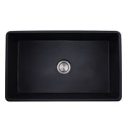 Nantucket Sinks 33-Inch Farmhouse Fireclay Sink with Matte Black Finish FCFS3320S-MatteBlack - view 3