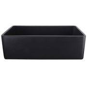 Nantucket Sinks 33-Inch Farmhouse Fireclay Sink with Matte Black Finish FCFS3320S-MatteBlack