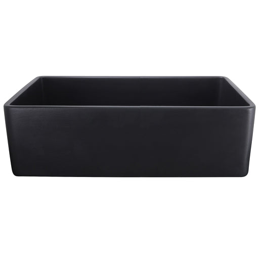 Nantucket Sinks 33-Inch Farmhouse Fireclay Sink with Matte Black Finish FCFS3320S-MatteBlack