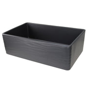Nantucket Sinks 33 Inch Matte Black Farmhouse Fireclay Sink with Waves Apron FCFS3320S-MB-Waves - view 2