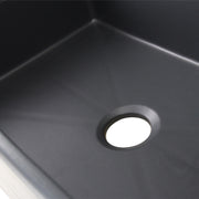 Nantucket Sinks 33 Inch Matte Black Farmhouse Fireclay Sink with Waves Apron FCFS3320S-MB-Waves - view 5