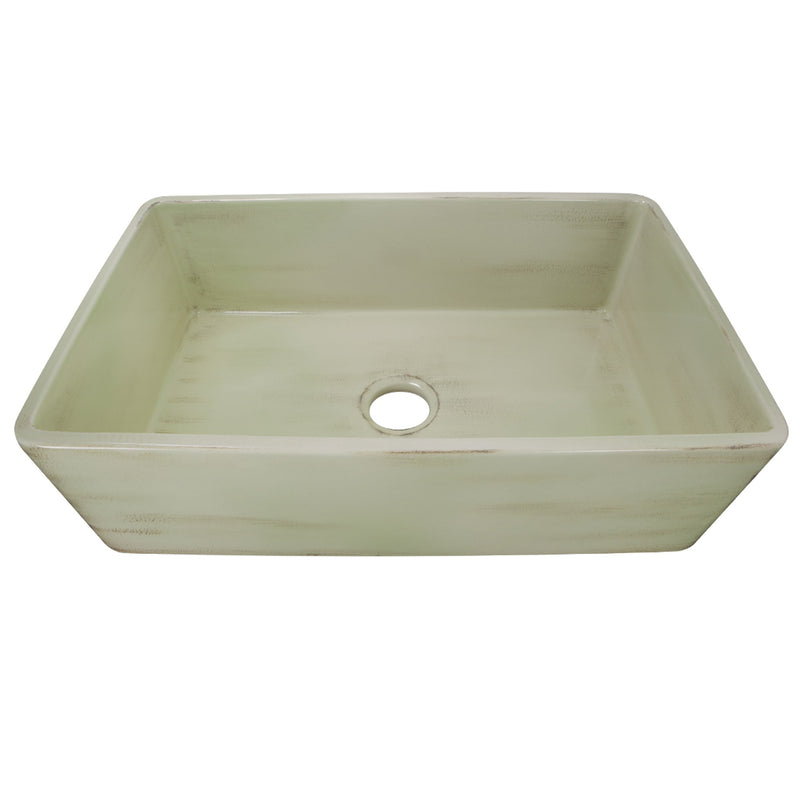 Nantucket Sinks 33-Inch Farmhouse Fireclay Sink with Shabby Green Finish FCFS3320S-ShabbyGreen - view 5