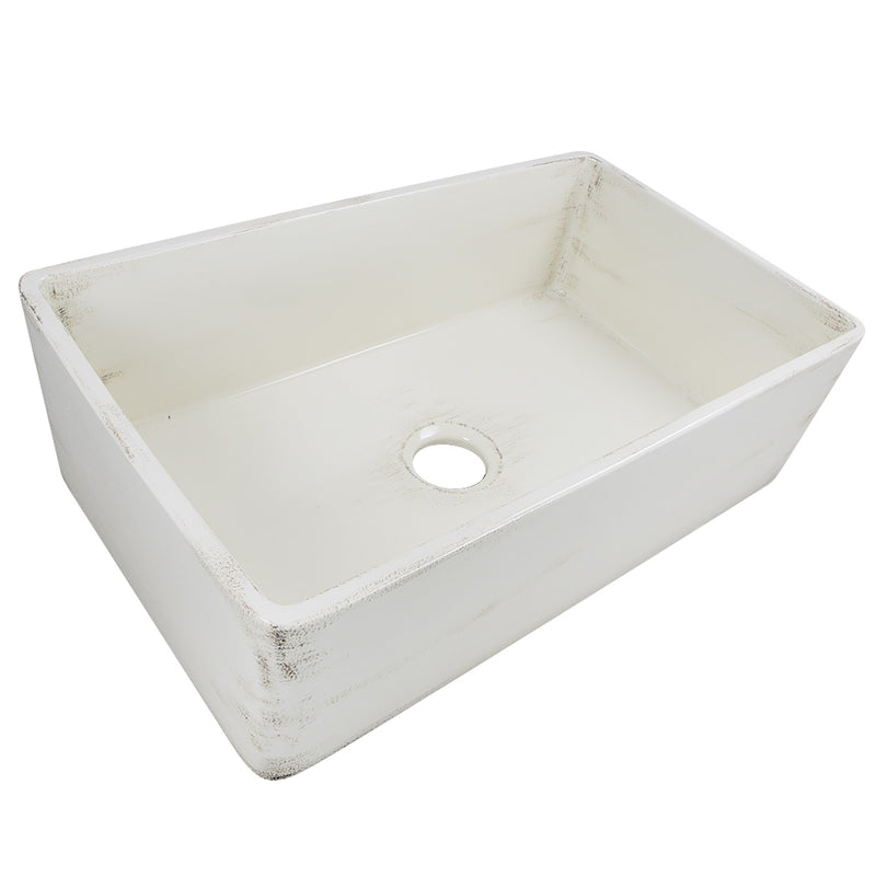 Nantucket Sinks 33-Inch Farmhouse Fireclay Sink with Shabby Straw Finish FCFS3320S-ShabbyStraw - view 5
