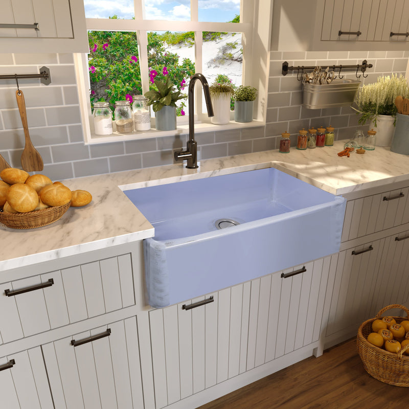 Nantucket Sinks 33-Inch Farmhouse Fireclay Sink with Shabby Sugar Finish FCFS3320S-ShabbySugar - view 8