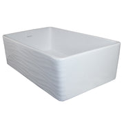 Nantucket Sinks 33 Inch Farmhouse Fireclay Sink with Waves Apron FCFS3320S-W-Waves - view 3