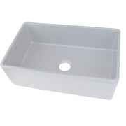 Nantucket Sinks 33 Inch Farmhouse Fireclay Sink with Waves Apron FCFS3320S-W-Waves - view 5