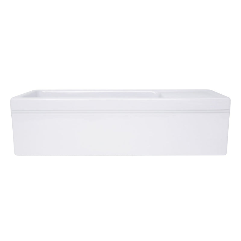 Nantucket Sinks 36 Inch Italian Farmhouse Fireclay Sink with Built-In Drainboard FCFS36-DB - view 4