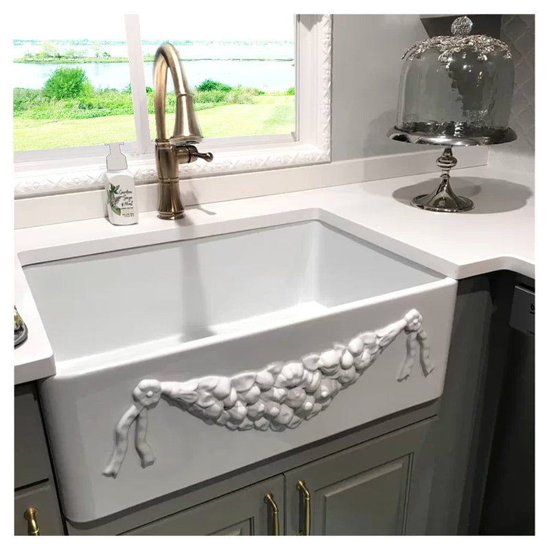 Nantucket Sinks 30.25 Inch Italian Farmhouse Fireclay Sink Garland-30W - view 6