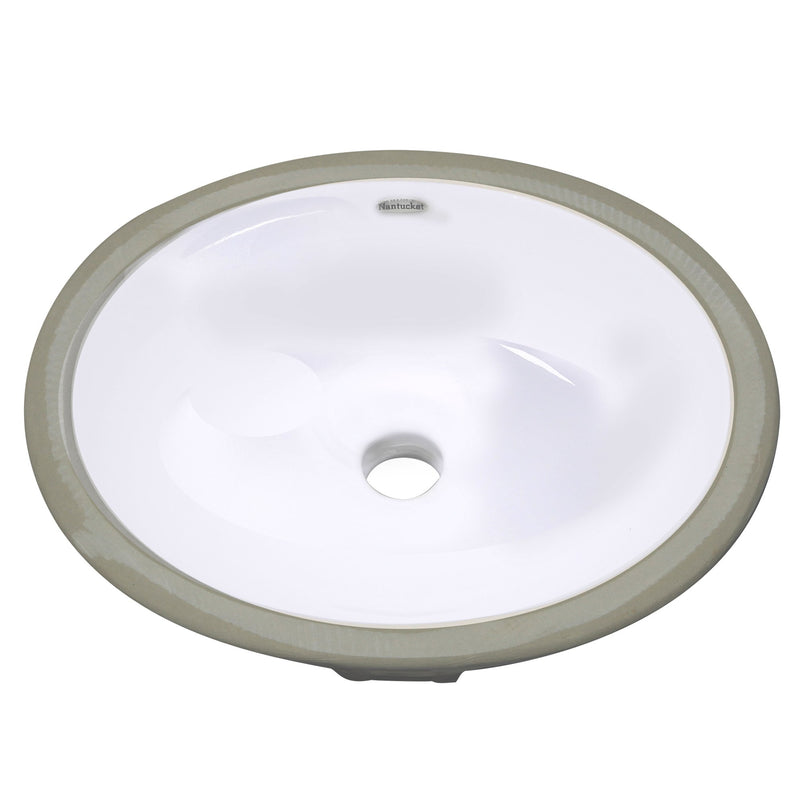 Nantucket Sinks Glazed Bottom 13 Inch X 10 Inch Undermount Ceramic Sink In White GB-13x10-W - view 3