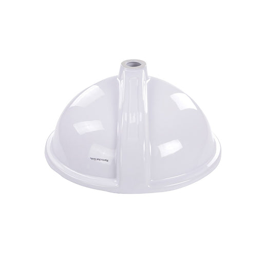 Nantucket Sinks 15 Inch x 12 Inch Glazed Bottom Undermount GB-15x12-W Oval Ceramic Sink In White - view 2