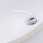 Nantucket Sinks 15 Inch x 12 Inch Glazed Bottom Undermount GB-15x12-W Oval Ceramic Sink In White - view 3