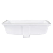 Nantucket Sinks 17 Inch x 13 Inch Glazed Bottom Undermount GB-17x13-W Rectangle Ceramic Sink In White - view 3