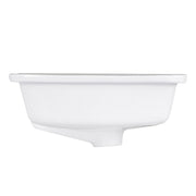 Nantucket Sinks 17 Inch x 13 Inch Glazed Bottom Undermount GB-17x13-W Rectangle Ceramic Sink In White - view 4