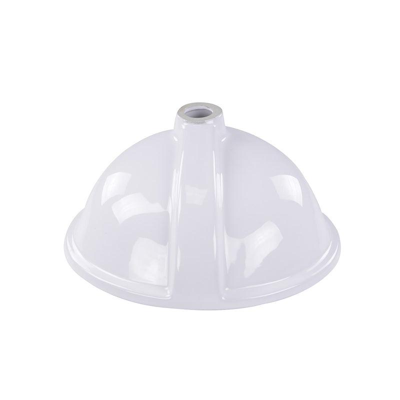 Nantucket Sinks 17 Inch x 14 Inch Glazed Bottom Undermount GB-17x17-W Oval Ceramic Sink In White GB-17x14-W - view 2