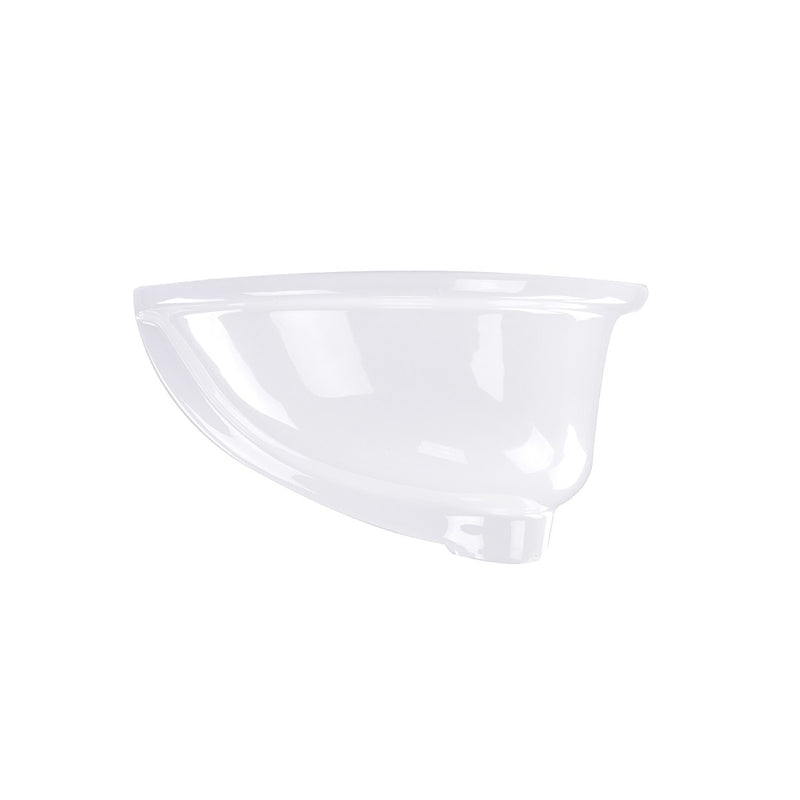Nantucket Sinks 17 Inch x 14 Inch Glazed Bottom Undermount GB-17x17-W Oval Ceramic Sink In White GB-17x14-W - view 4