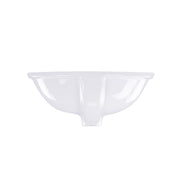 Nantucket Sinks 17 Inch x 14 Inch Glazed Bottom Undermount GB-17x17-W Oval Ceramic Sink In White GB-17x14-W - view 6