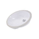 Nantucket Sinks 17 Inch x 14 Inch Glazed Bottom Undermount GB-17x17-W Oval Ceramic Sink In White GB-17x14-W