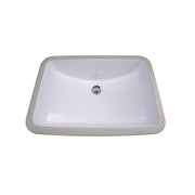 Nantucket Sinks 18 Inch x 12 Inch Glazed Bottom Undermount GB-18x12-W Rectangle Ceramic Sink In White - view 2