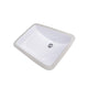 Nantucket Sinks 18 Inch x 12 Inch Glazed Bottom Undermount GB-18x12-W Rectangle Ceramic Sink In White